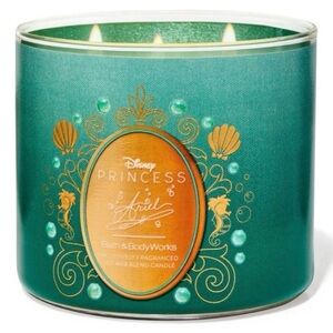Disney Princess Ariel Limited Edition 3-Wick Candle.  Retired.